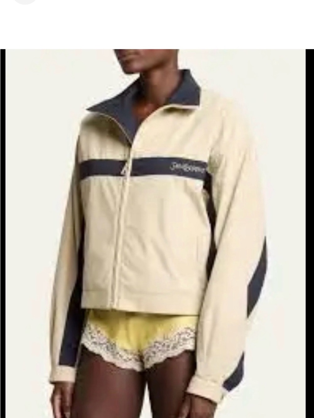 SAINT LAURENT Toile Vintage Striped Zip Jacket F38